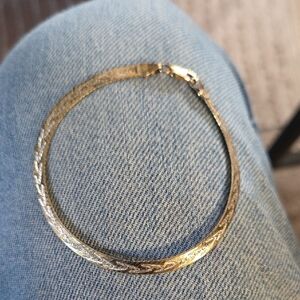 MILOR Bracelet .925 Sterling Silver 7 in. Herringbone Italy Beautiful 0552